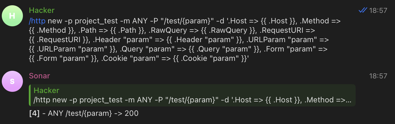 Create new HTTP dynamic route with all parameters