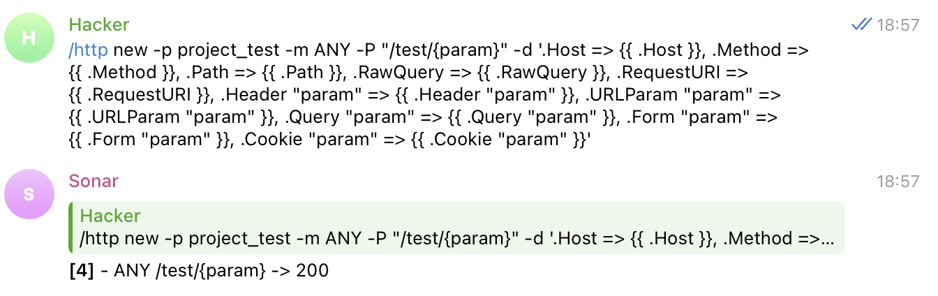 Create new HTTP dynamic route with all parameters