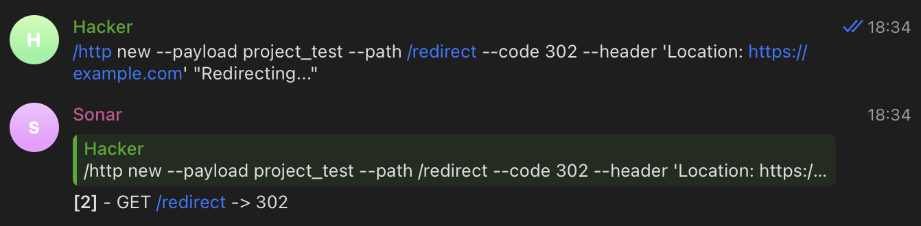 Create new HTTP route with redirect