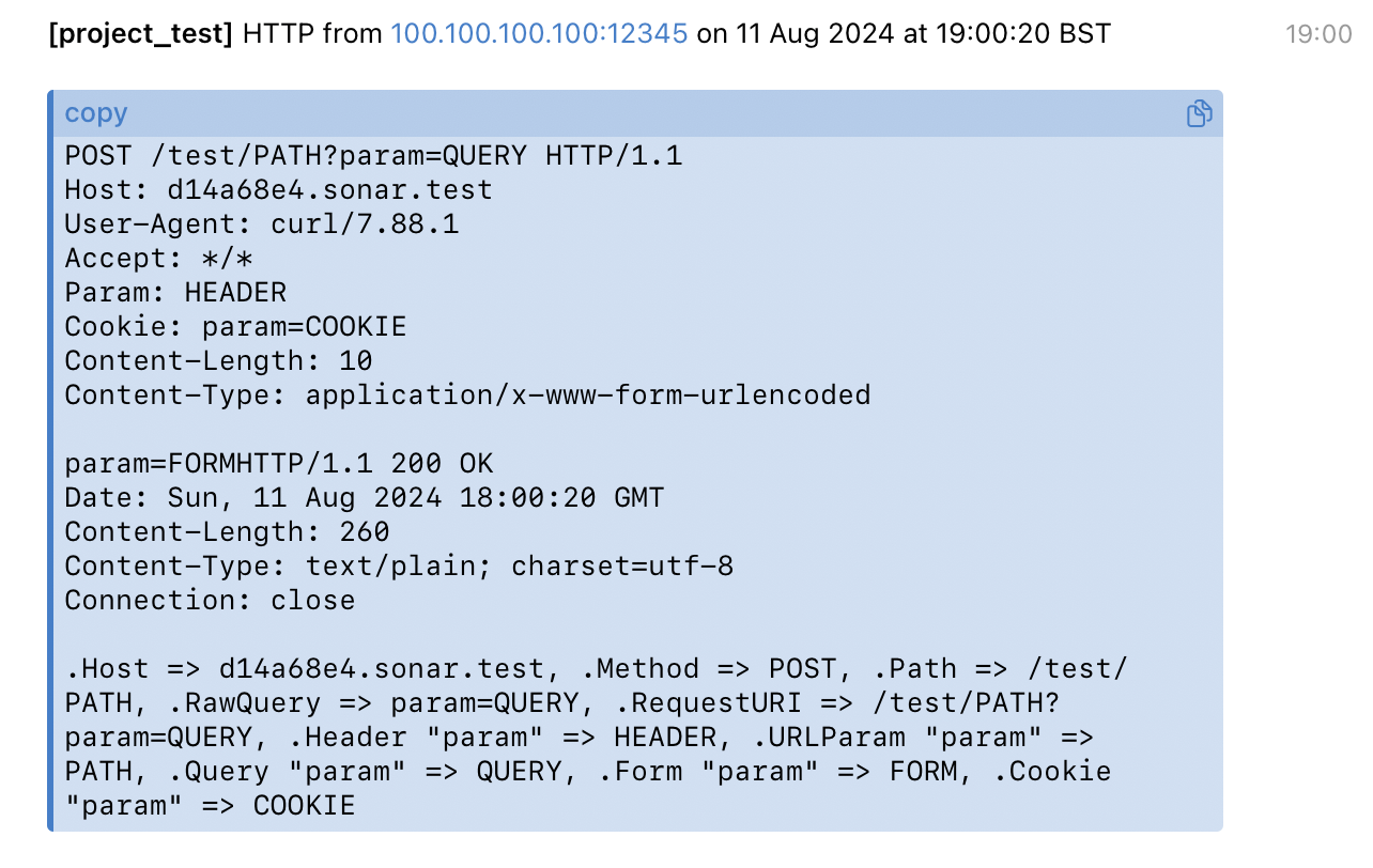 Test HTTP dynamic route alert