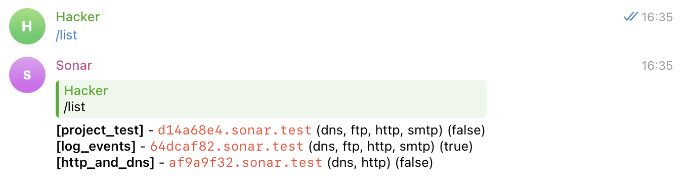 List payloads