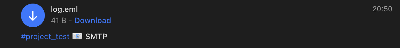 SMTP notification EML